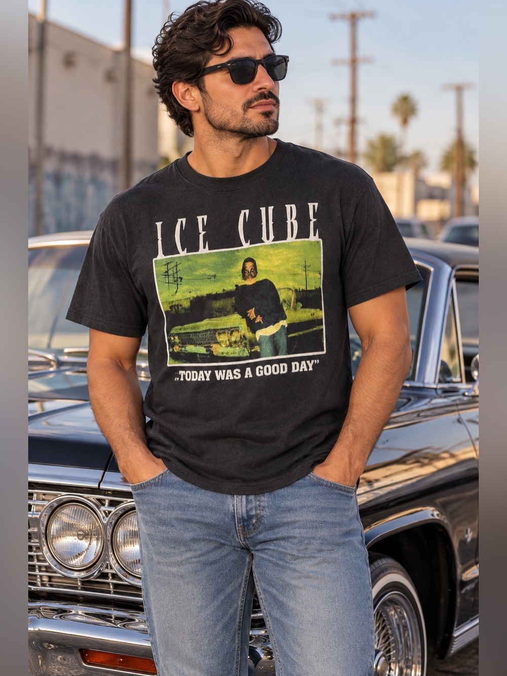 Ice Cube 'Today Was a Good Day' Graphic Tee - Black medium black